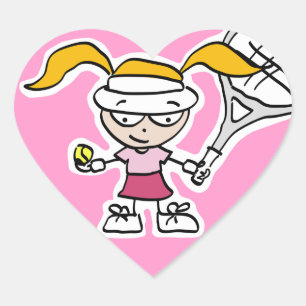 Kinder tennis stickers met leuke cartoon