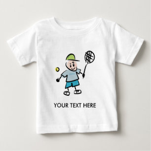Kinder Tennis Tee Shirt met cartoon tennisspeler