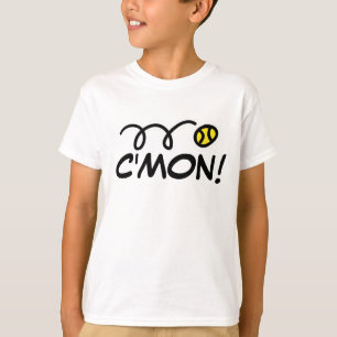 Kinder tennisT-shirt met grappige slogan   Komaan! T-shirt