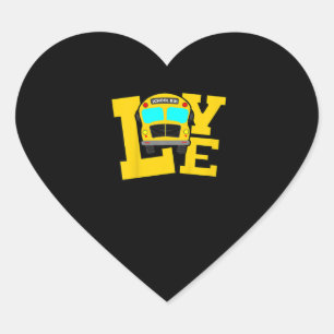 Kinder Terug naar School, Design School Bus Driver Hart Sticker