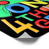 Kinder terug naar school Videogamer 4e Grade aan Poster (Hoek)