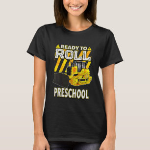 Kinder terug naar schoolbulledozer klaar om druk t t-shirt