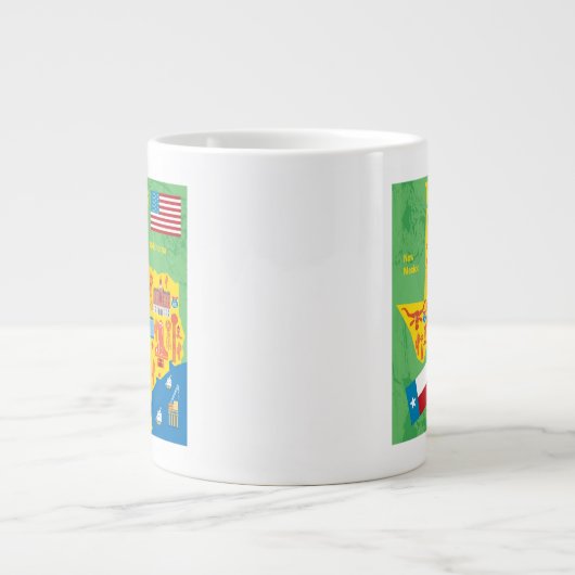 Kinder Texas Map Grote Koffiekop (Voorkant)