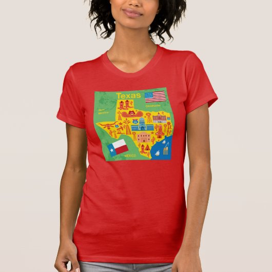 Kinder Texas Map T-shirt (Voorkant)