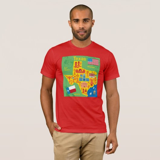 Kinder Texas Map T-shirt (Voorkant volledig)