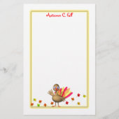 Kinder Thanksgiving Baby Turkije Briefpapier (Voorkant)