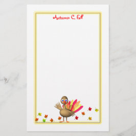 Kinder Thanksgiving Baby Turkije Briefpapier