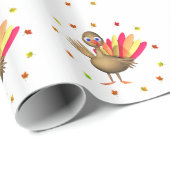 Kinder Thanksgiving Baby Turkije Cadeaupapier (Rol Hoek)