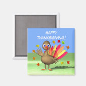 Kinder Thanksgiving Baby Turkije Magneet (Voorkant / Achterkant)