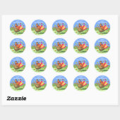 Kinder Thanksgiving Baby Turkije Ronde Sticker (Vel)
