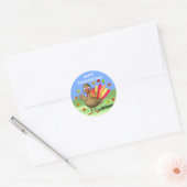 Kinder Thanksgiving Baby Turkije Ronde Sticker (Envelop)