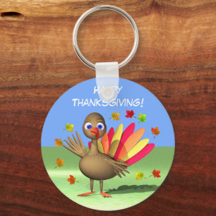 Kinder Thanksgiving Baby Turkije Sleutelhanger