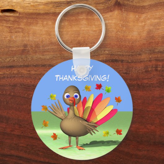 Kinder Thanksgiving Baby Turkije Sleutelhanger (Voorkant)