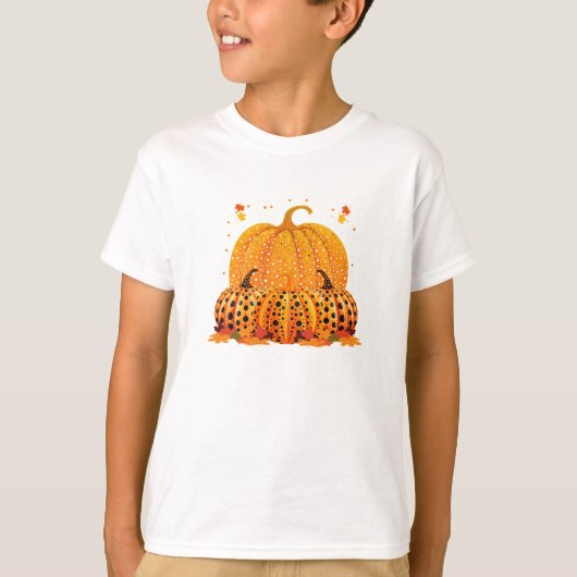 Kinder Thanksgiving pompoen Shirt (Voorkant)
