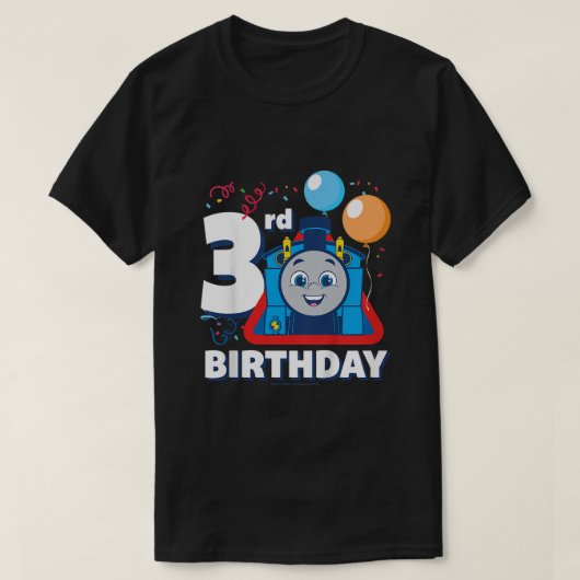Kinder Thomas Friends Happy 3rd Birthday T-shirt (Design voorkant)
