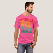 Kinder Threenager Boy Retro Groovy Derde Bday 3e B T-shirt (Voorkant volledig)