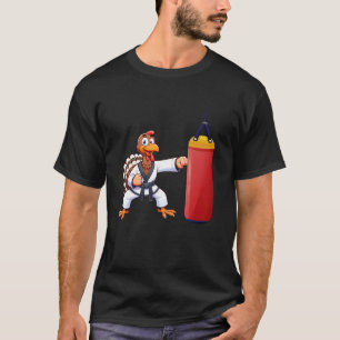 Kinder Tiener Thanksgiving MMA Kickboksen Judo Kar T-shirt