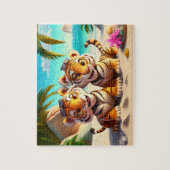 Kinder tijger Cubs Jigzaag Puzzle - Tropisch Legpuzzel (Verticaal)