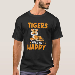 Kinder tijger, wilde tijgers maken me gelukkig t-shirt