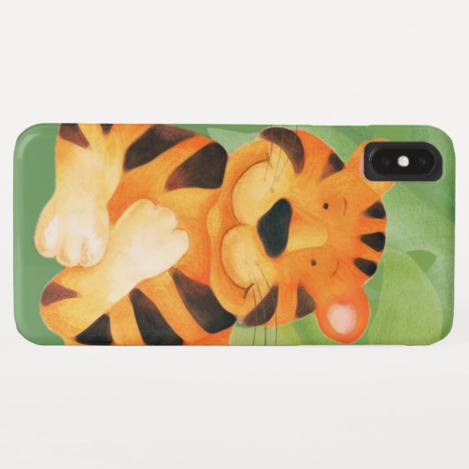 Kinder tijgertijger ziet groen sinaasappel uit Case-Mate iPhone case (Achterkant (horizontaal))