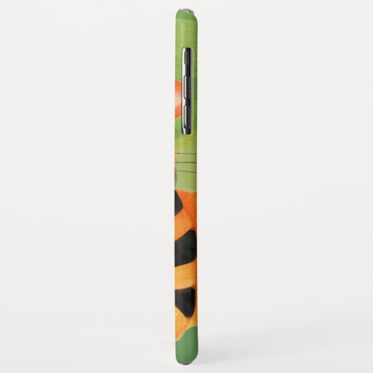 Kinder tijgertijger ziet groen sinaasappel uit Case-Mate iPhone case (Achterkant/links)