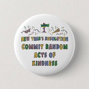Kinder, Toddler, Baby New Years Resolution Ronde Button 5,7 Cm
