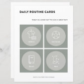 Kinder Toddler Dagelijkse Routine Kaarten Visueel  (Voorkant / Achterkant)