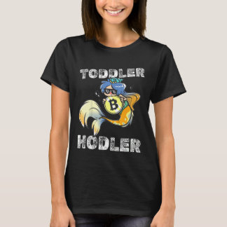 Kinder Toddler Hodler Bitcoin Mermaid met sunglass T-shirt