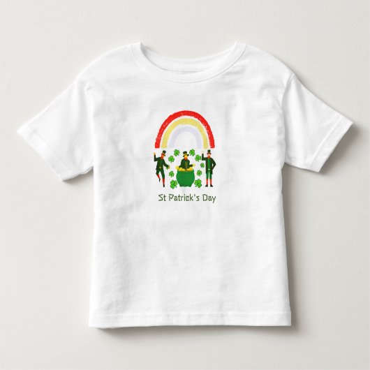 Kinder Toddler Leprechaun Gold St Patrick's Day Shirts (Voorkant)