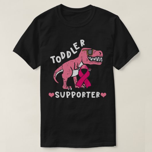 Kinder Toddler Support Breast Cancer Awareness Boy T-shirt (Design voorkant)