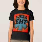 Kinder Toekomst EMT rode en blauwe levensster Tri-Blend Shirt (Voorkant)