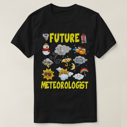 Kinder Toekomst Meteoroloog Shirt Weersverwachting (Design voorkant)
