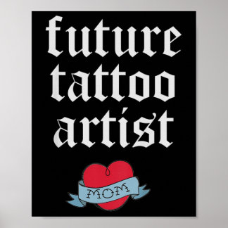 Kinder toekomst Tattoo artiest Kinder peuter mam h Poster