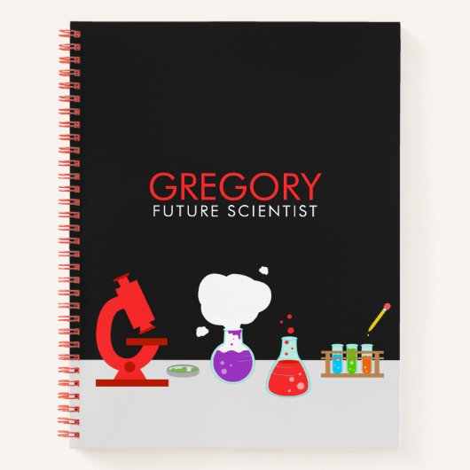 Kinder toekomstige wetenschapper notitieboek (Voorkant)