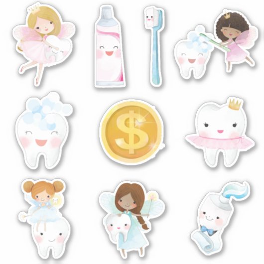 Kinder Tooth Fairy Sticker (Voorkant)