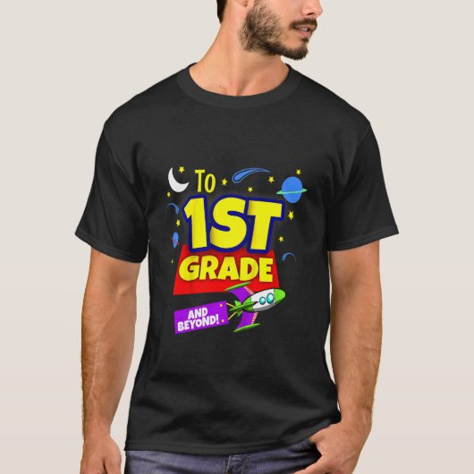 Kinder tot oneindig en verder terug naar school ee t-shirt (Voorkant)