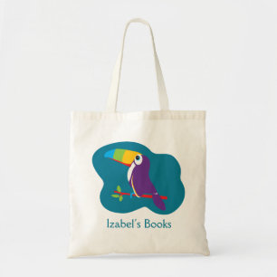 Kinder toucans kunstbibliotheektas tote bag