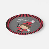 Kinder tovenaarsfeest in Cute Magicia Papieren Bordje (Gekanteld)