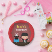 Kinder tovenaarsfeest in Cute Magicia Papieren Bordje (Feest)