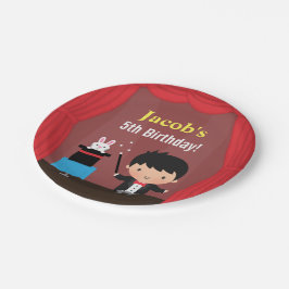 Kinder tovenaarsfeest in Cute Magicia Papieren Bordje