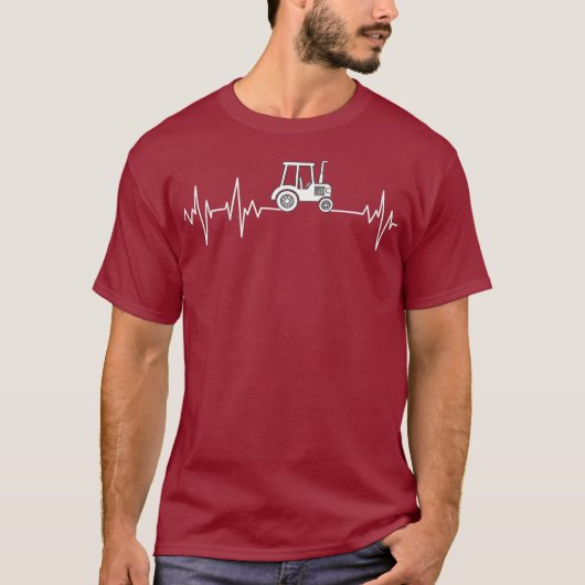 Kinder Tractor Heartbeat Boer Tractor Farming T-shirt (Voorkant)