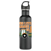 Kinder tractor ik ben 8 jaar Boerderij jongen trac Waterfles (Voorkant)