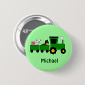 Kinder Tractor Verjaardagsgunst Button (Voorkant /achterkant)