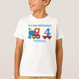 Kinder Train Birthday Boy T-shirt