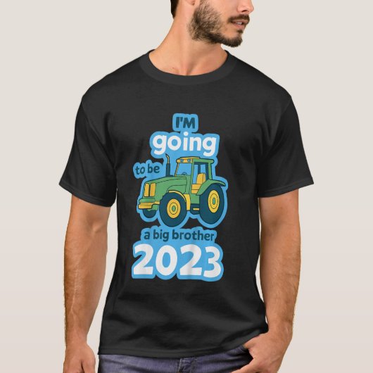 Kinder Traktor ik word een grote broer 2023 T-shirt (Voorkant)