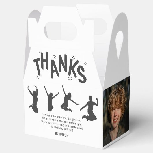 Kinder Trampoline Verjaardagsfeestje Dank u Bedankdoosjes (Geopend)