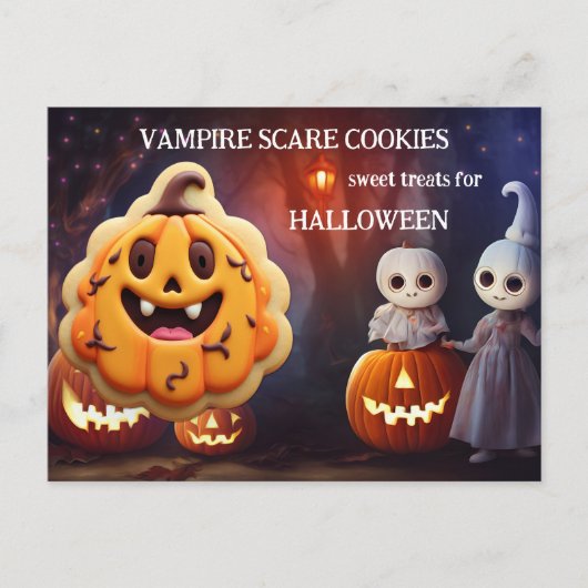 Kinder Treats Halloween Cookie Recept Briefkaart (Voorkant)