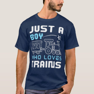 Kinder Trein Verjaardag Gewoon een jongen die houd T-shirt