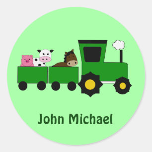 Kinder trekkers van Boerderijen Ronde Sticker