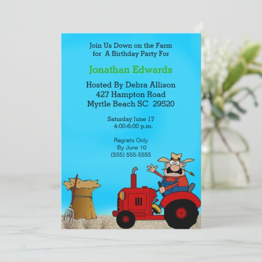 Kinder trekkerthema Birthday-uitnodiging Kaart (Staand voorkant)